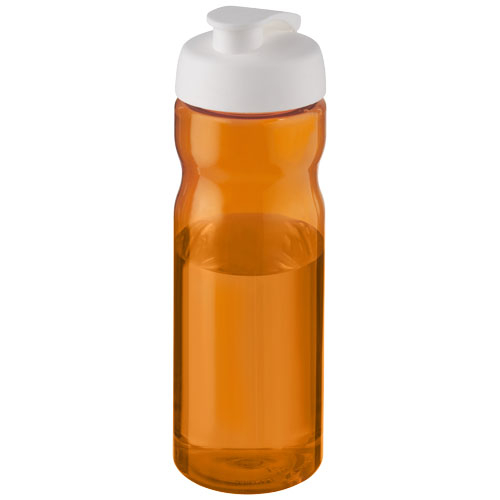 Bouteille de sport publicitaire 650ml Ocean Plastic H2O Active® Orange et Blanc